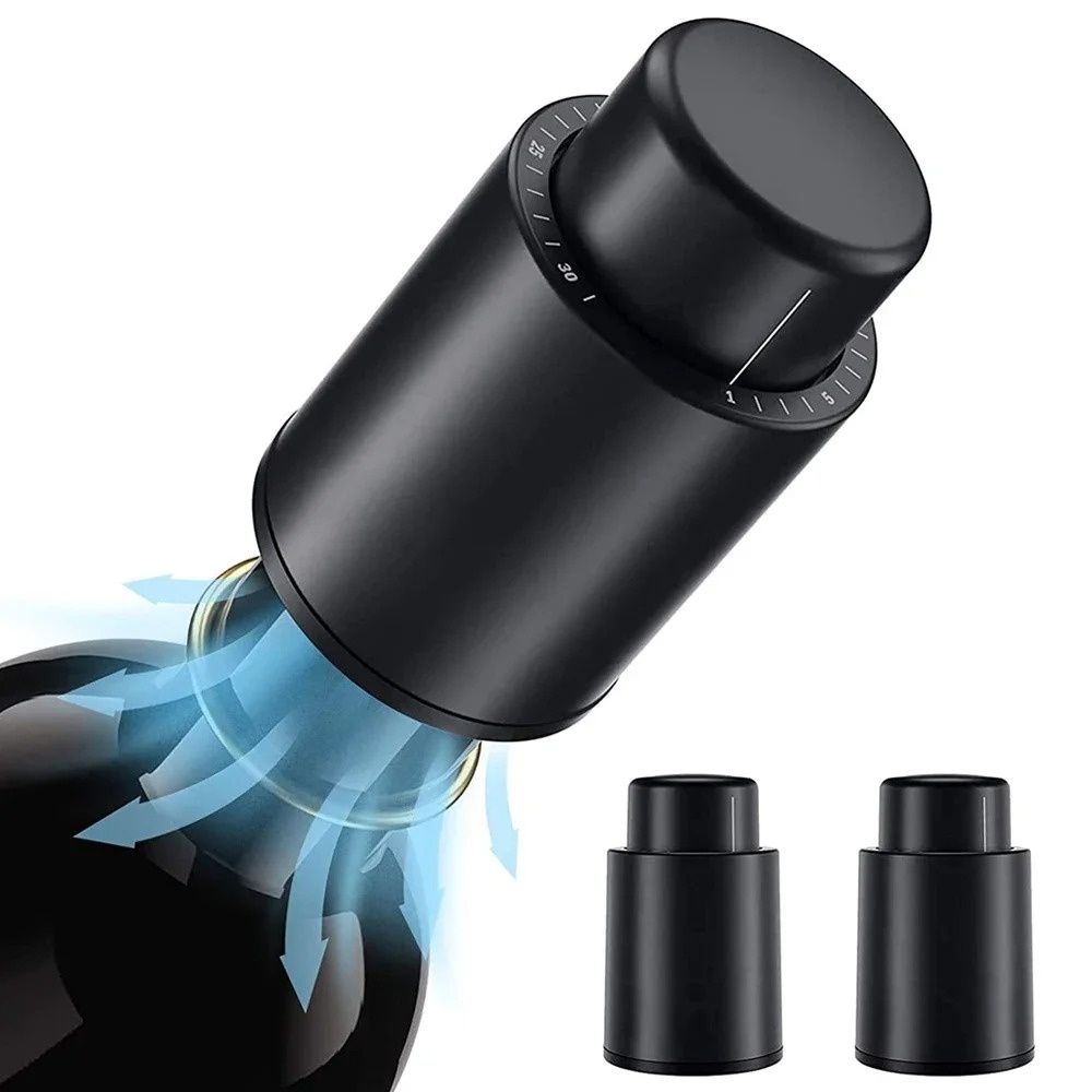 Wine Stopper Vacuum - Tampa de Vácuo Reutilizável para Vinho,