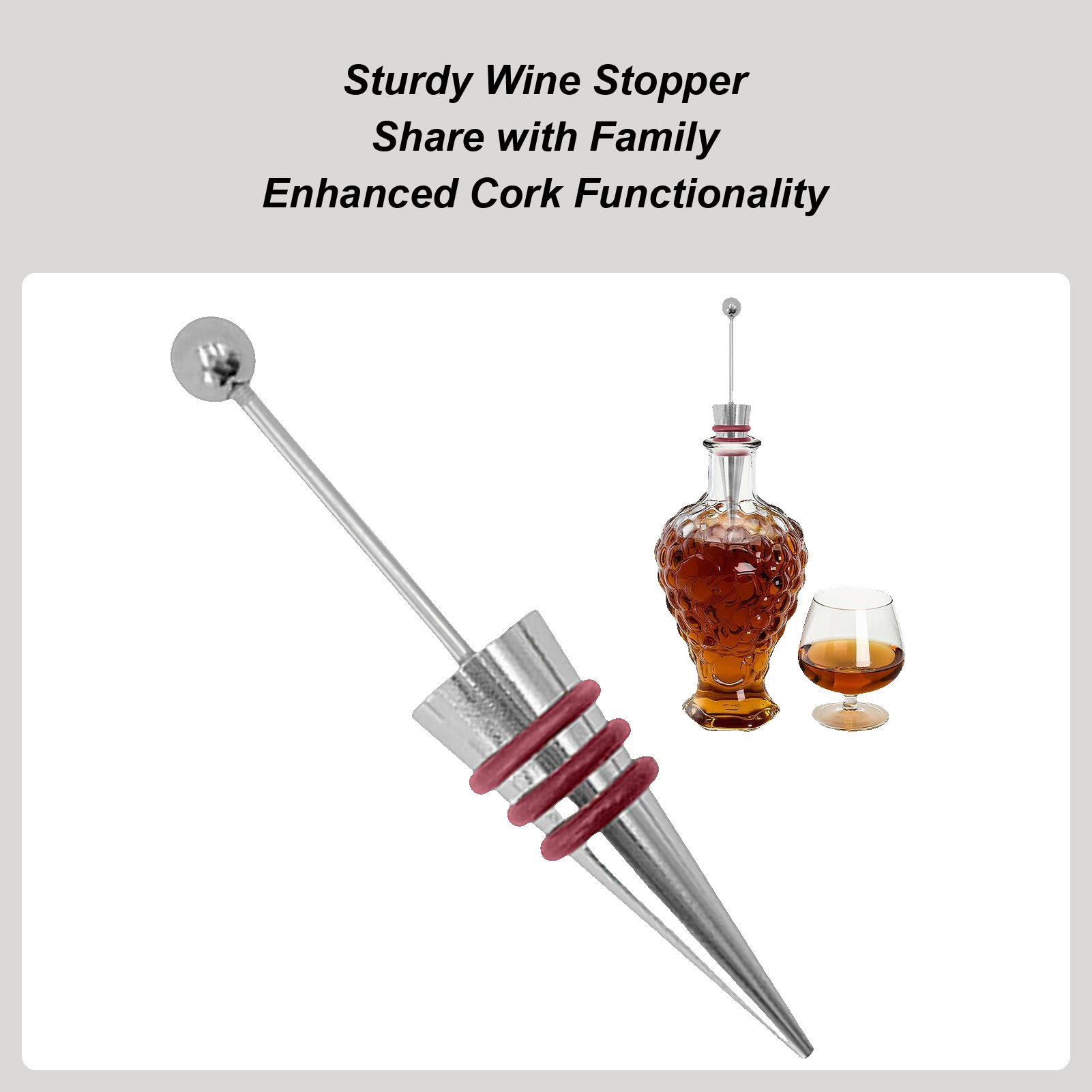 Wine Stopper Vacuum - Rolha de vinho de liga de