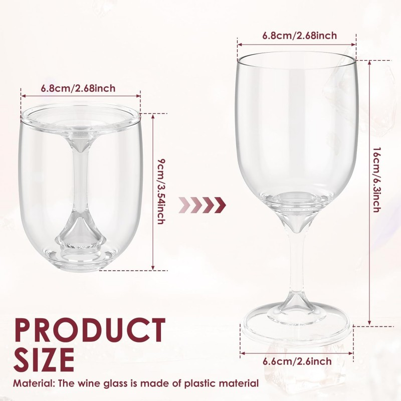 Copo de vinho dobrável transpa - Wine & Beer Packages avaliação e preço