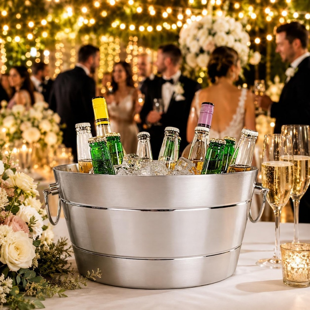 Balde de Gelo de Aço Inoxidáve - Wine Beer Images avaliação e preço