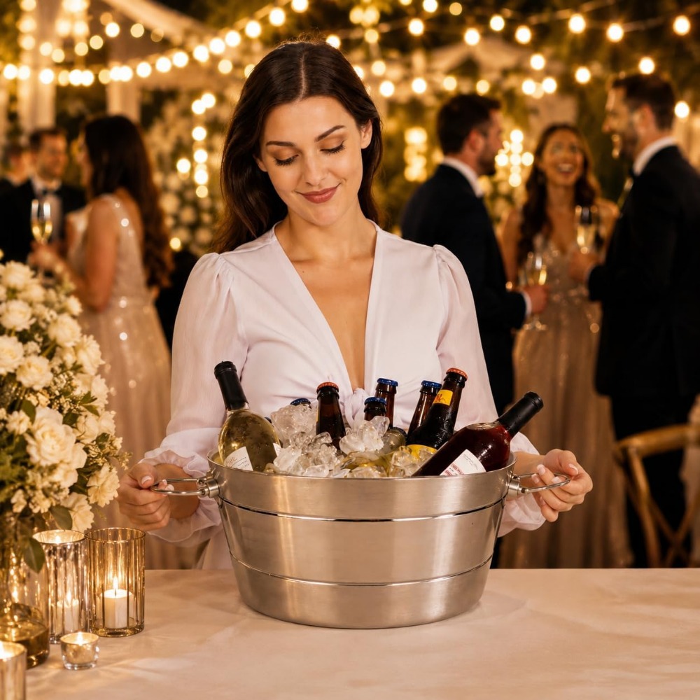Balde de Gelo de Aço Inoxidáve - Wine Beer Images avaliação e preço
