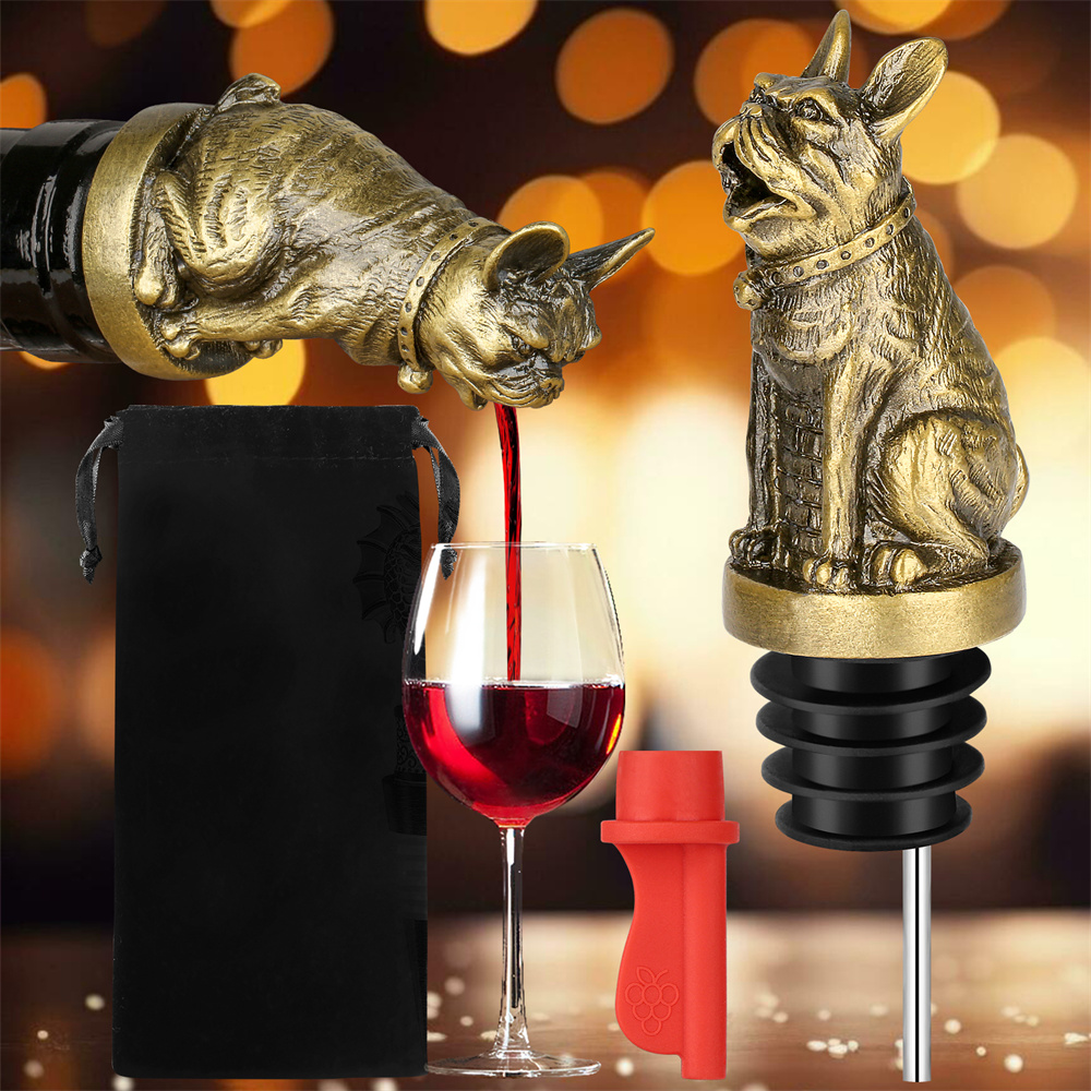 Bonito buldogue francês vinho  - Wine Stopper Vacuum avaliação e preço