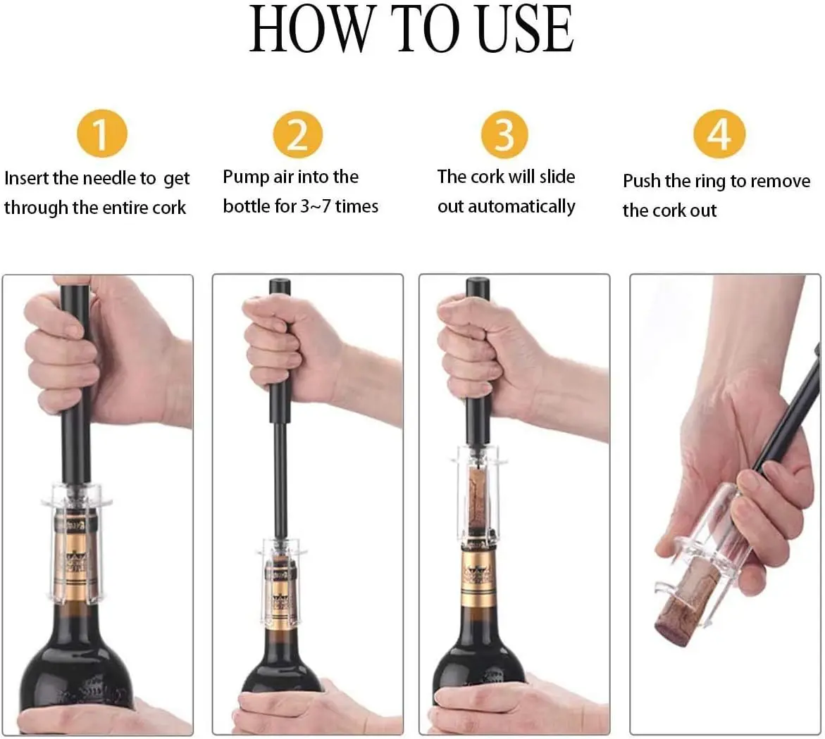 Bomba de ar abridor de garrafa - Wine Stopper Vacuum avaliação e preço